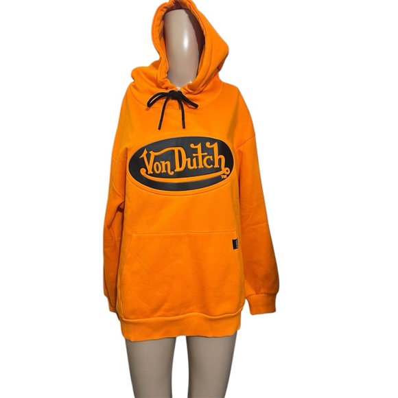 Von Dutch Vibrant Orange Pullover - Picture 1 of 7